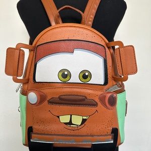 Loungefly Cars Tow Mater Cosplay Mini Backpack used